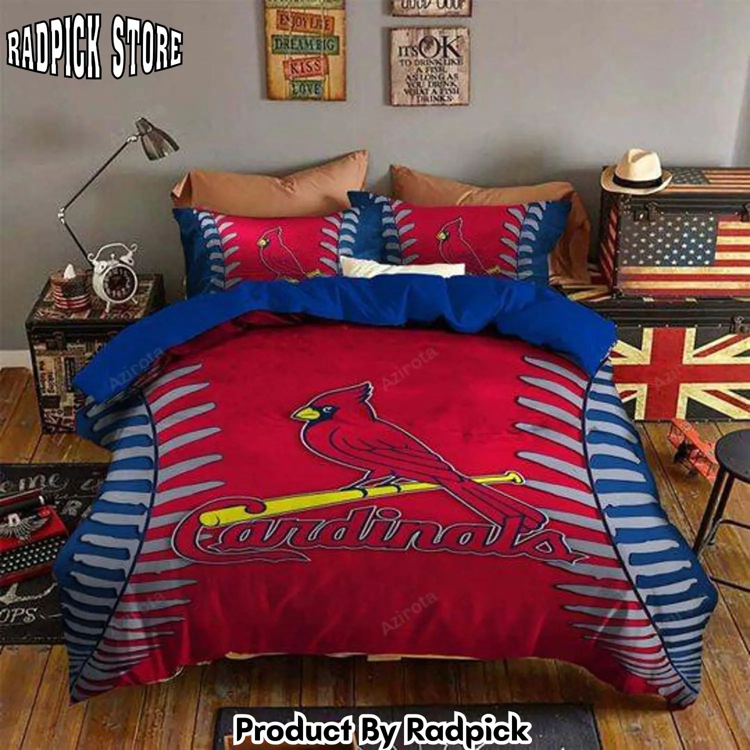 Radpick st louis cardinals b160975 bedding set rp3272030